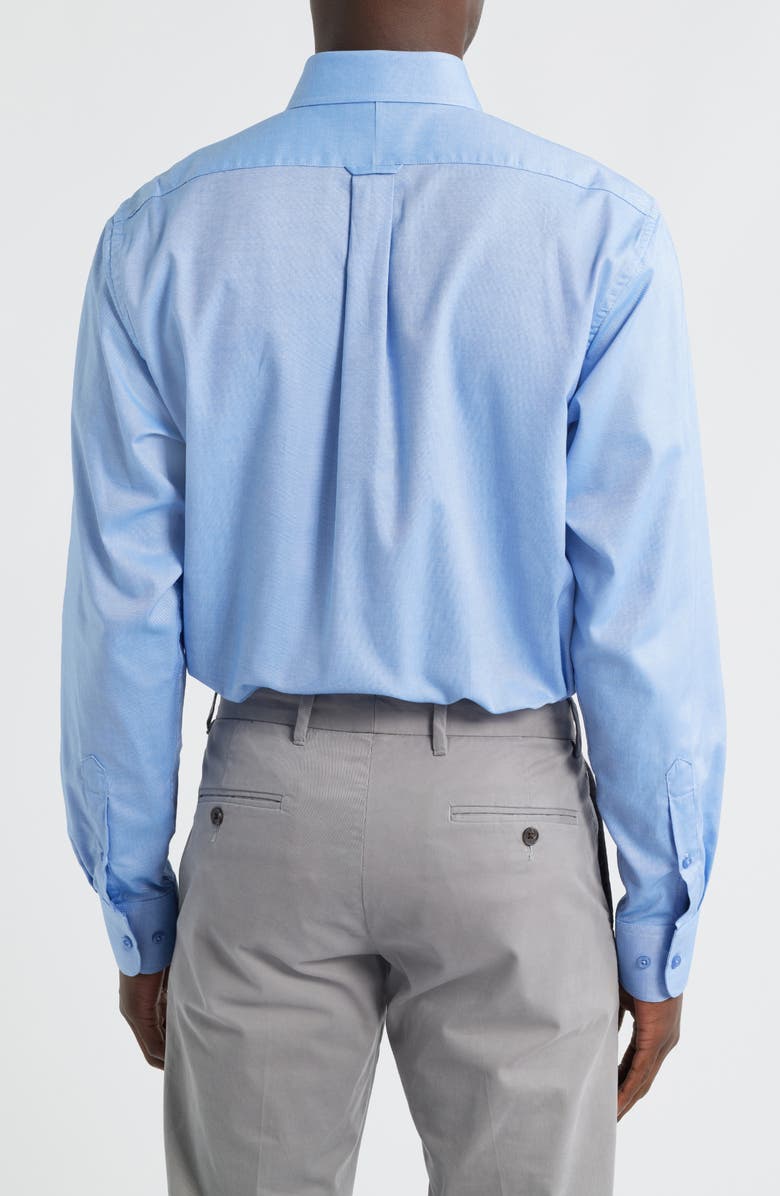 Roffe Accessories Eagle Regular Fit Blue Cotton Button-Down Oxford Shirt, Alternate, color, Blue