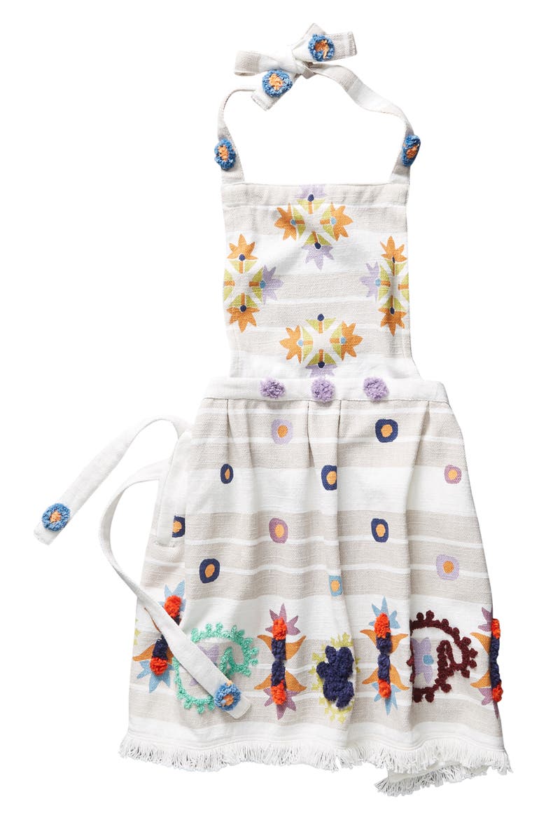 Maroa Tufted Cotton Apron, Alternate, color, TAN