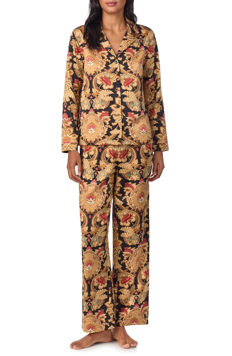 Lauren Ralph Lauren Print Satin Pajamas, Main, color, 