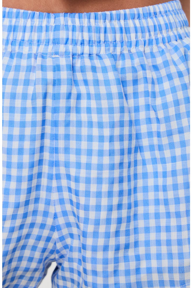 Beach House Gingham Cotton Blend Boxer Shorts, Alternate, color, BLUE