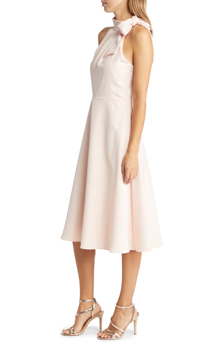 Black Halo Audrey Sleeveless Tie Neck Dress, Alternate, color, Sweet Blush