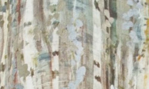 Apny Print Roll Tab Sleeve Button-up Shirt In Beige Multi