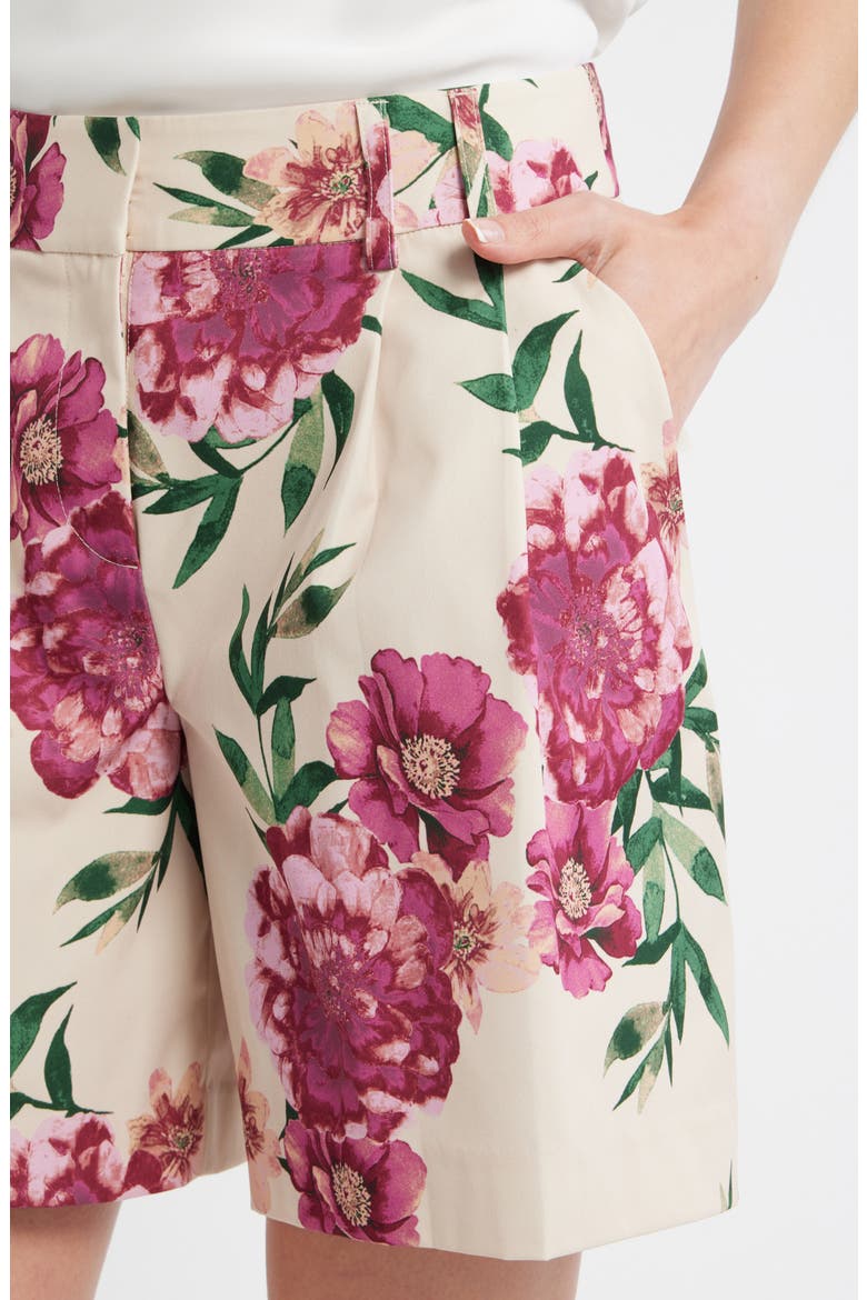 Floral Bermuda Shorts, Alternate, color, SAND BERRY FLORAL