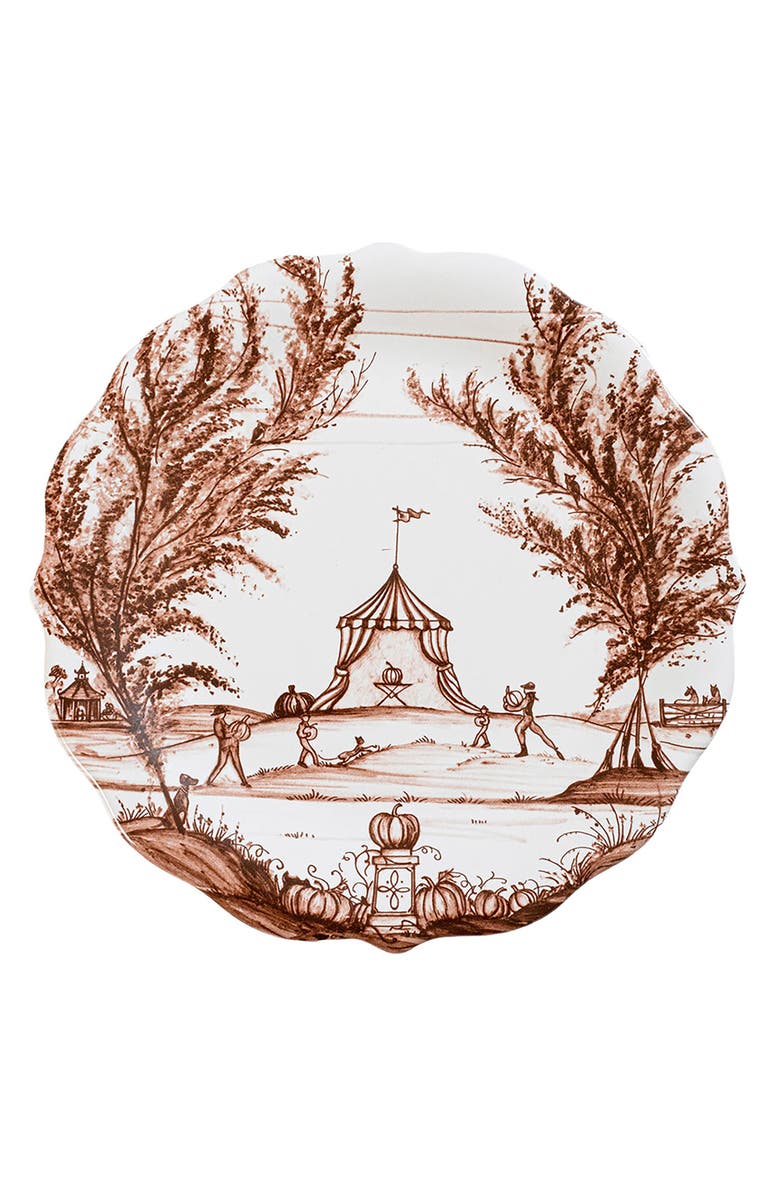 Juliska Country Estate Harvest Set of 4 Party Plates, Alternate, color, Sepia
