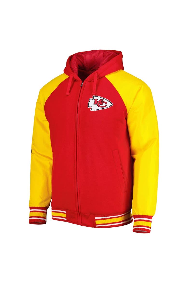 Men's G-III Sports by Carl Banks Red Kansas City Chiefs Defender Raglan Full-Zip Hoodie Varsity Jacket, Alternate, color, Red
