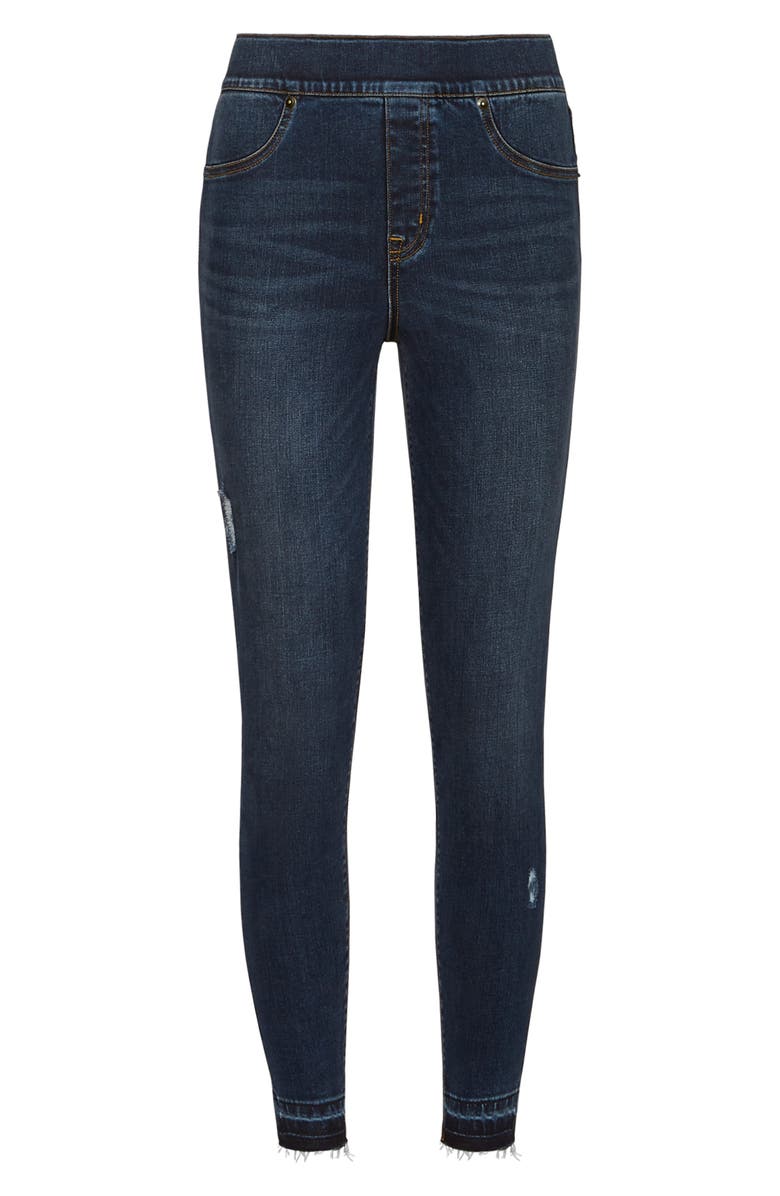 SPANX<sup>®</sup> Distressed High Waist Ankle Denim Leggings, Alternate, color, 