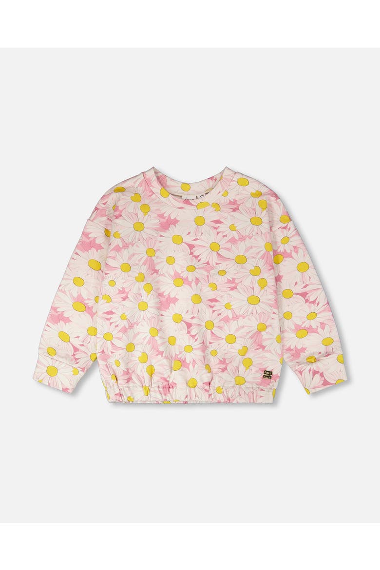 French Terry Daisies Sweatshirt, Main, color, Pink Printed Daisies