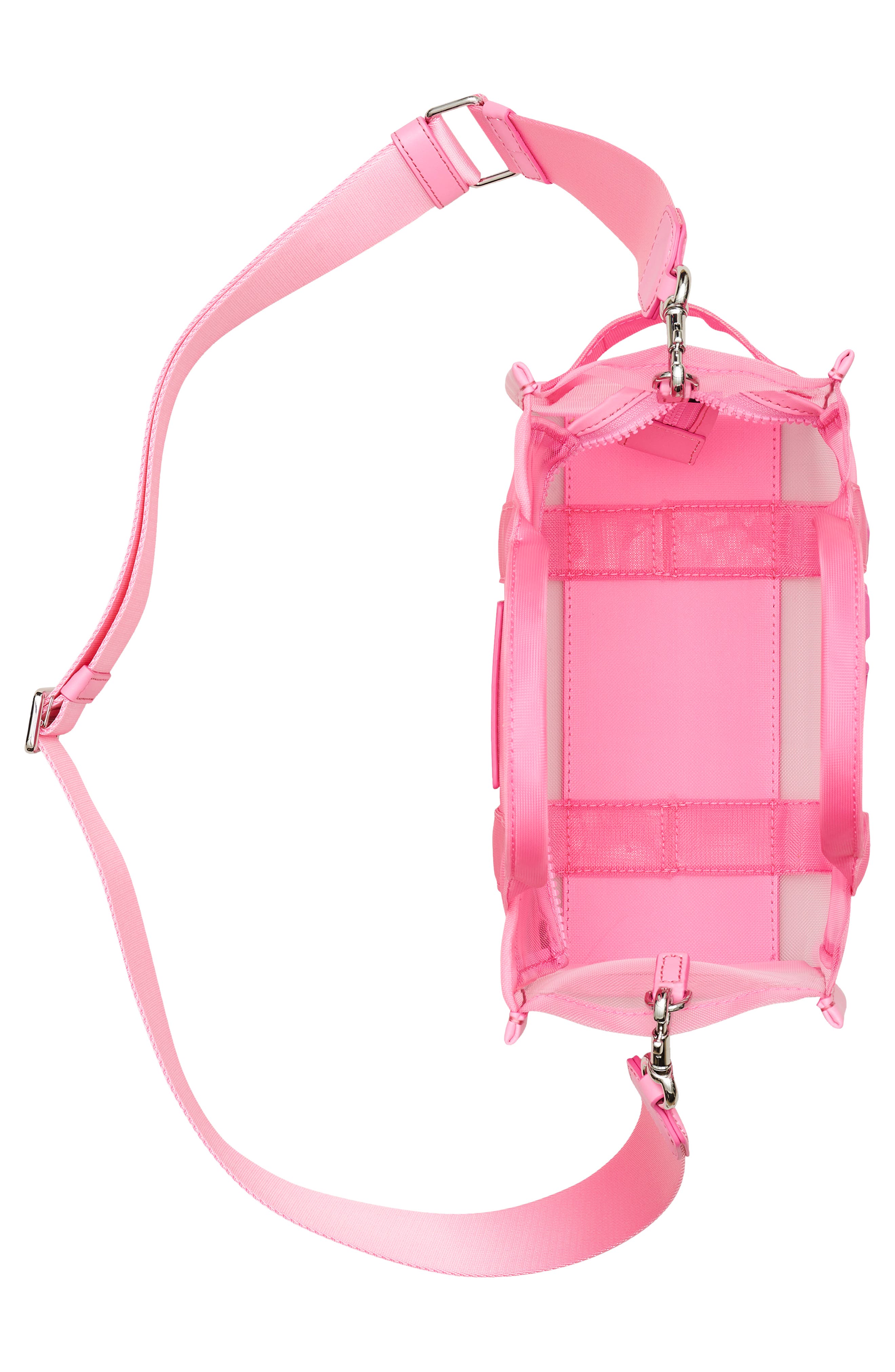 The Small Mesh Tote Bag, Alternate, color, CANDY PINK