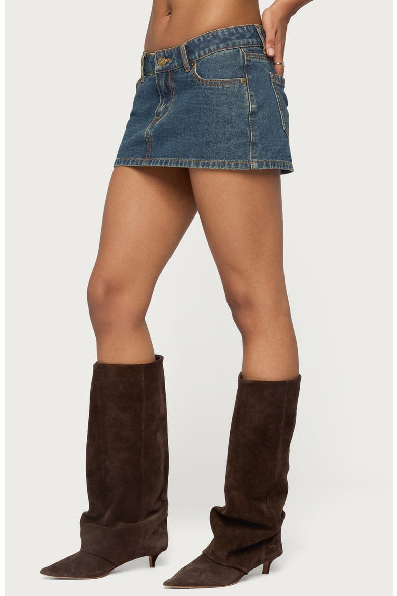 Dayla Low Rise Denim Micro Skort, Alternate, color, TWILIGHT-BLUE