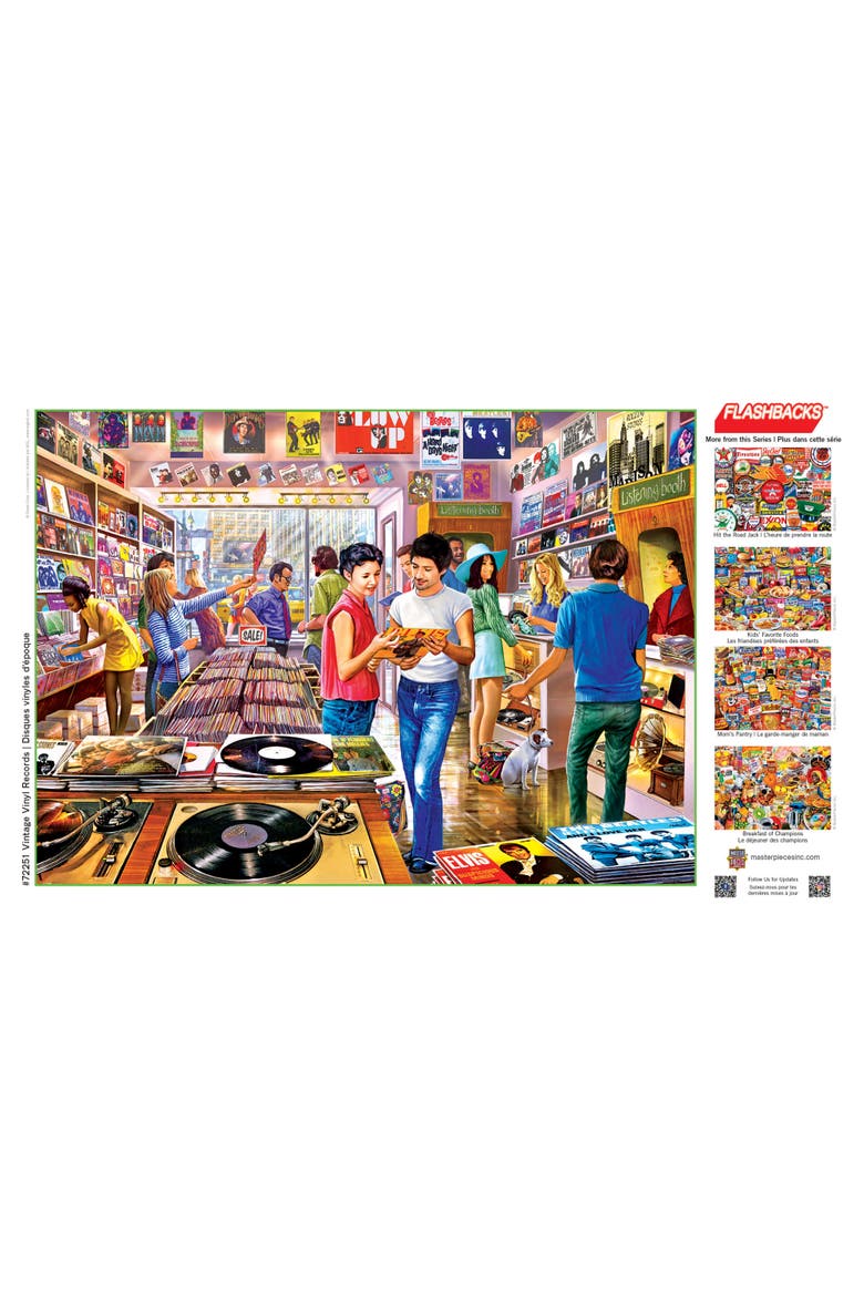 Vintage Vinyl Records 1000 Piece Puzzle, Alternate, color, Multicolor