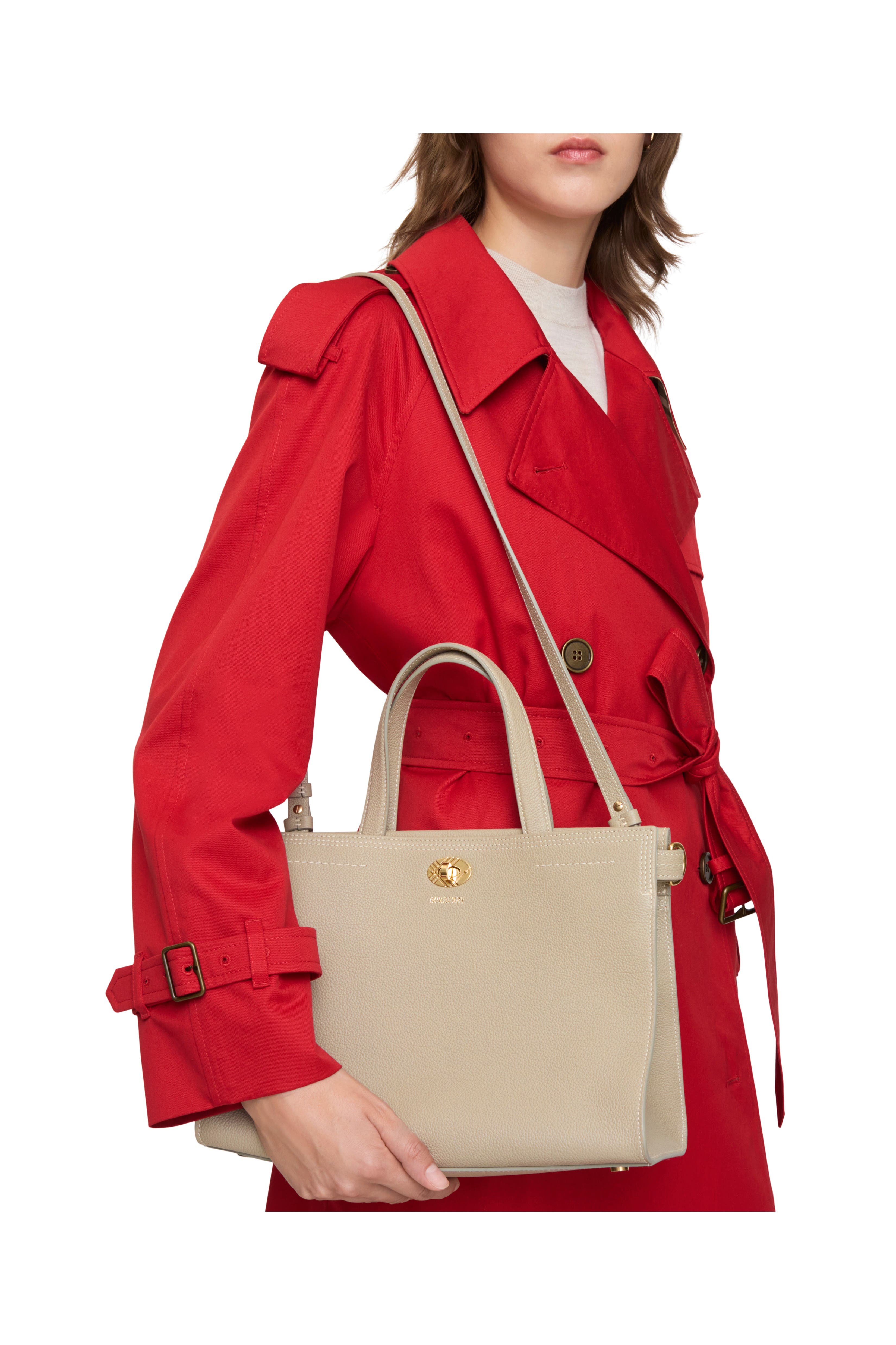 Burberry Small Cotswolds Tote, Alternate, color, Mushroom Beige