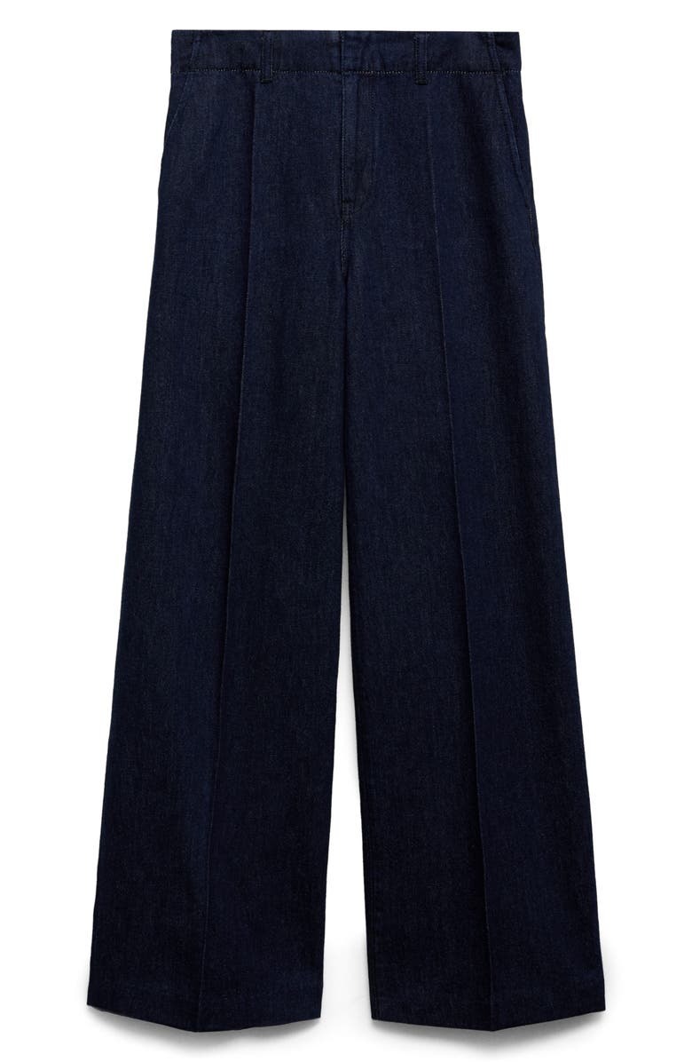MANGO High Waist Wide Leg Trouser Jeans, Alternate, color, Open Blue