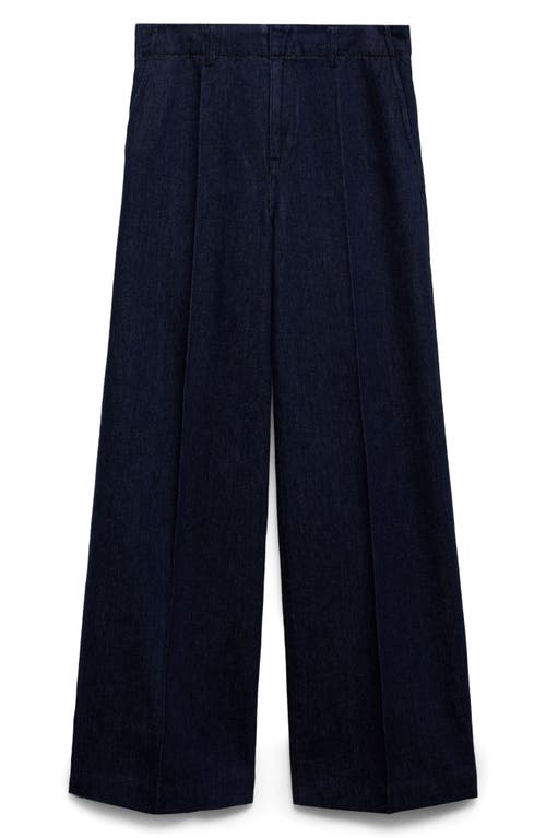 Mango High-waisted Wideleg Jeans Open Blue