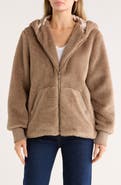 Bernardo Faux Shearling Zip Hoodie