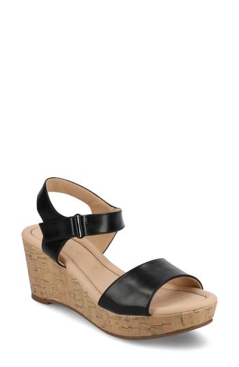 JOURNEE COLLECTION JOURNEE COLLECTION RANAE PLATFORM WEDGE CORK SANDAL 