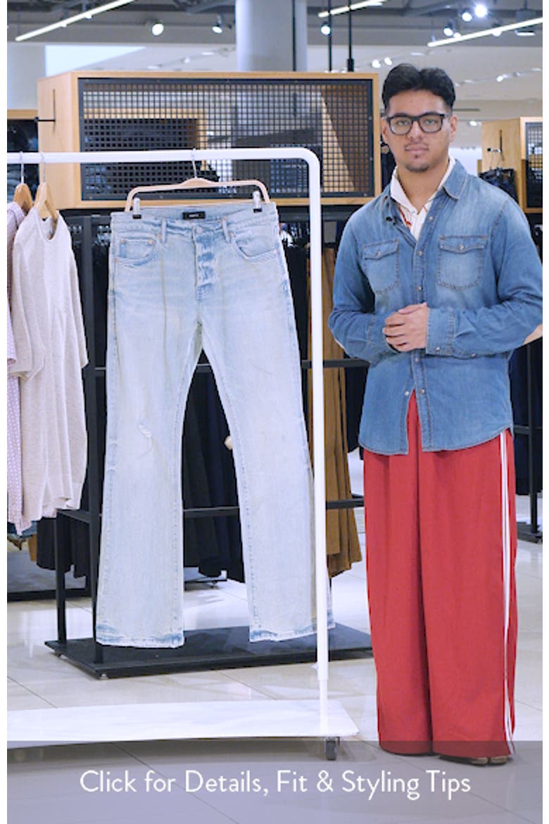 Ripped Knee Blowout Flare Jeans video