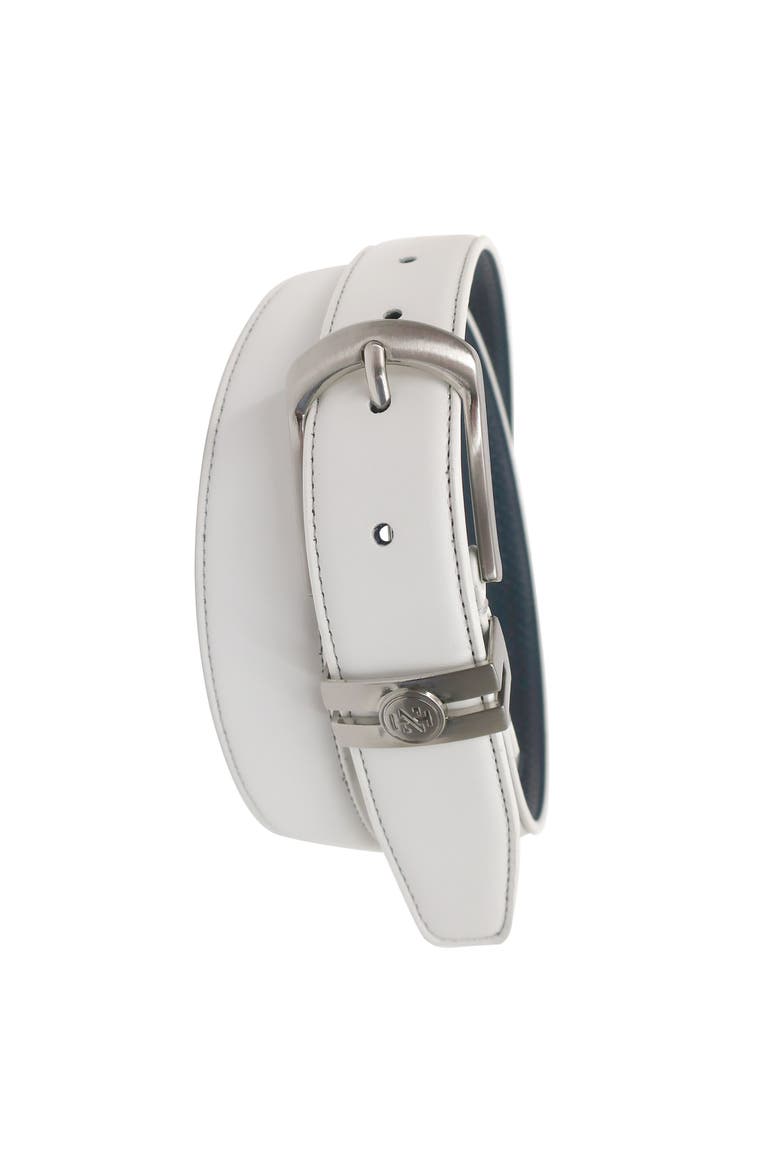 Golf Stretch Comfort Leather Belt Metal Keeper, Alternate, color, White