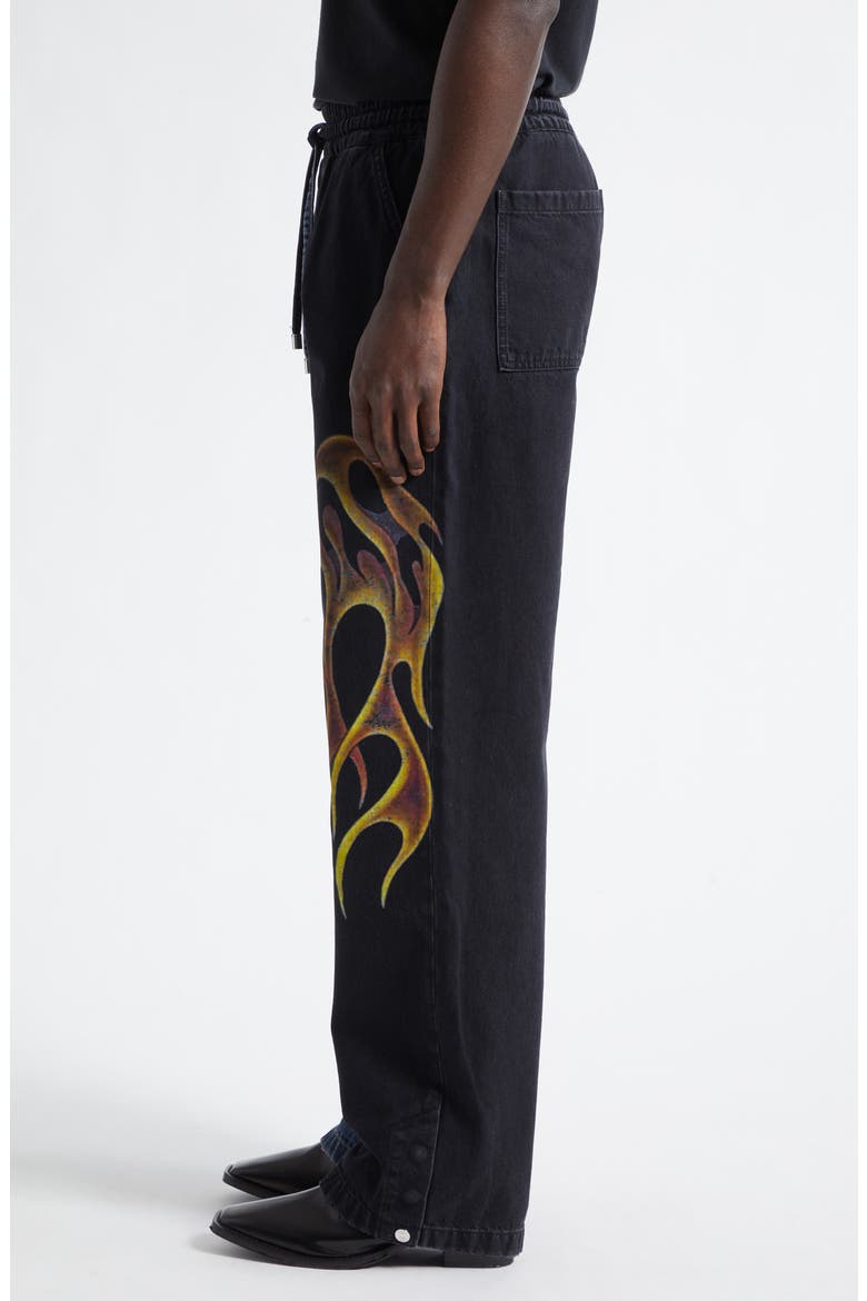 Spliced Baggy Jeans, Alternate, color, MULTI