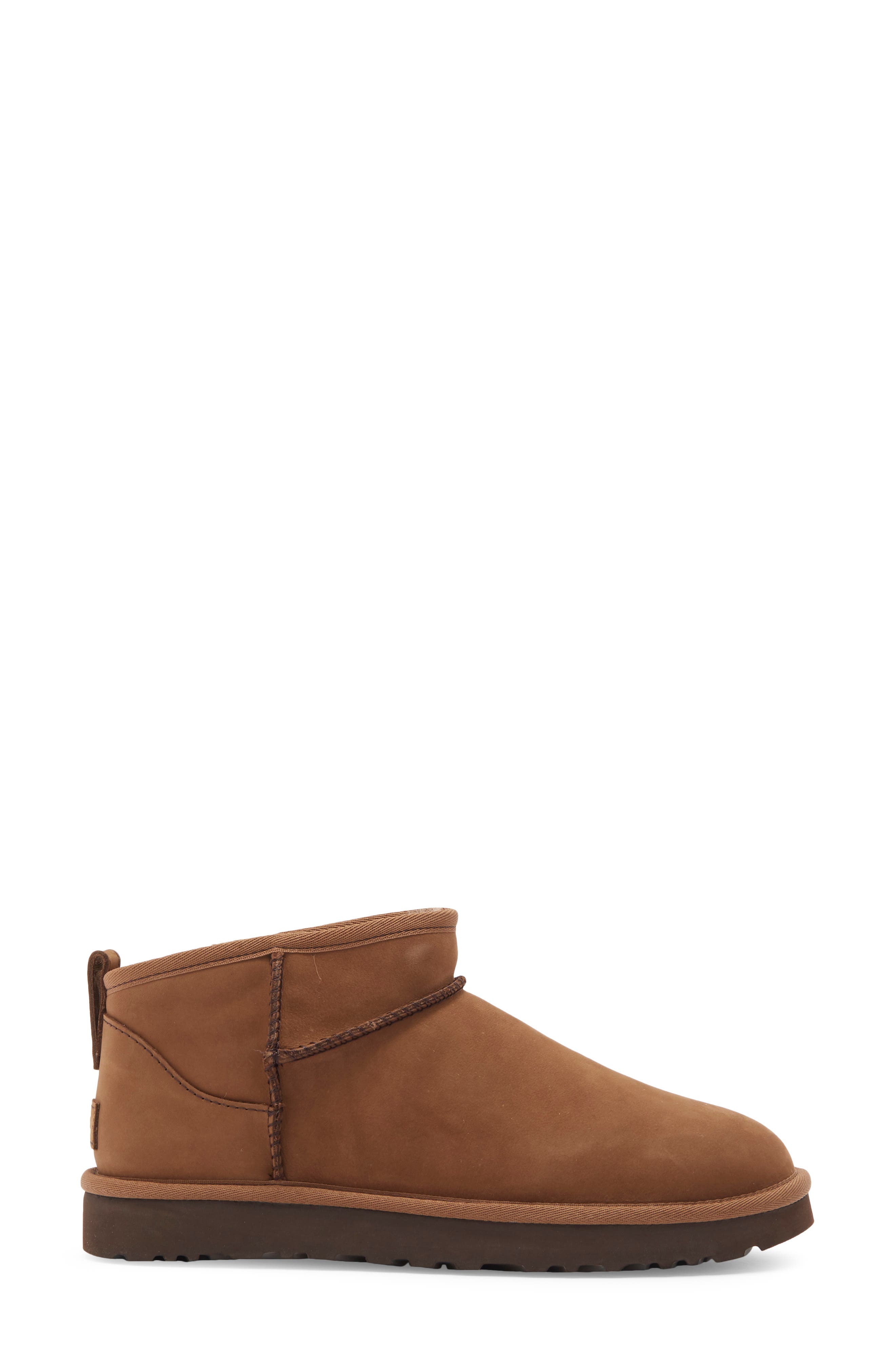 Classic Ultra Mini Nubuck Bootie, Alternate, color, DARK CHESTNUT