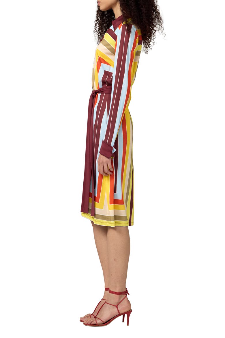 The Diane Stripe Long Sleeve Jersey Shirtdress, Alternate, color, DORIAN STRIPE MULTI