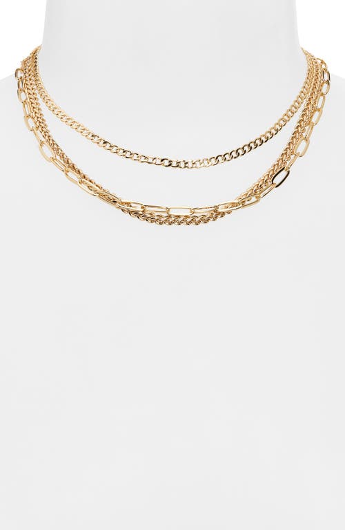 Panacea Layered Chain Necklace In Gold
