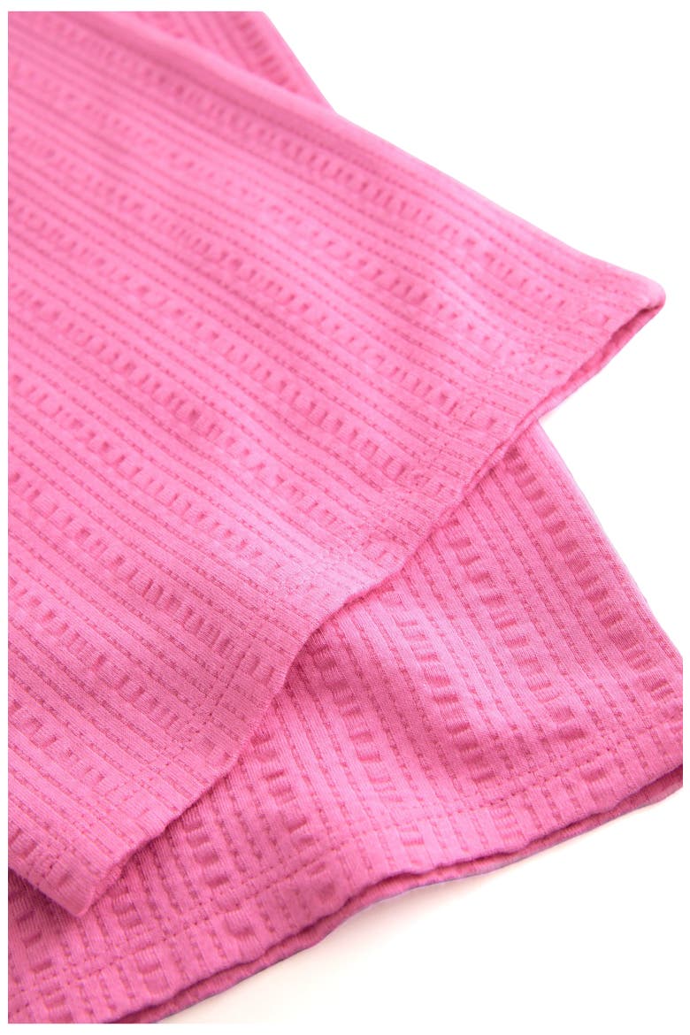 Kids' Textured Wide Leg Stretch Cotton Pants, Alternate, color, PINK