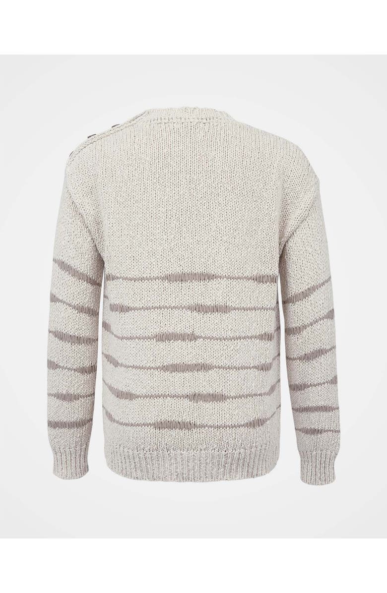 Celtic & Co. Drop Stitch Breton Sweater, Alternate, color, Oatmeal Taupe