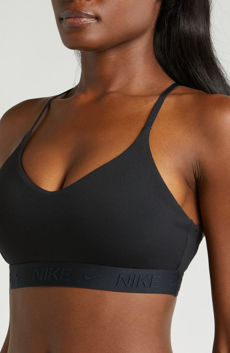 Nike Indy Light Support Padded Adjustable Sports Bra, Alternate, color, 010 Black/Black