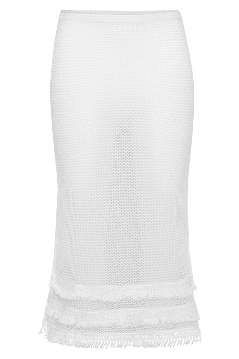 Flora Flair Open Stitch Cover-Up Midi Skirt, Alternate, color, IVORY