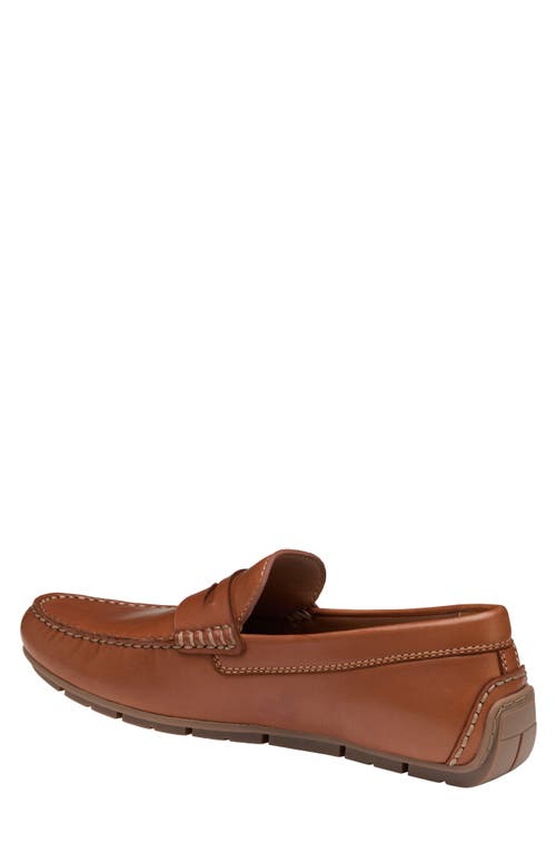 Johnston & Murphy Collection Johnston & Murphy Baldwin Driver Penny Loafer In Cognac Sheepskin