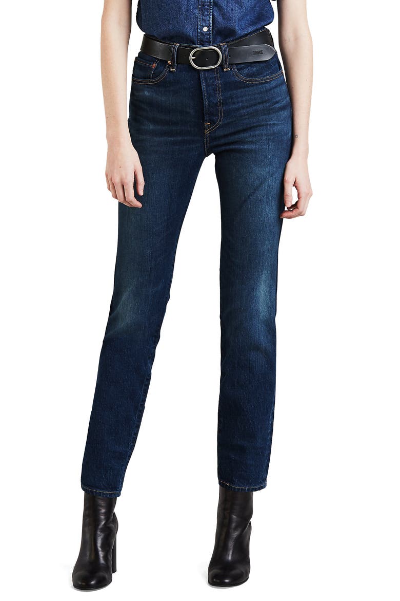 Levi's® Wedgie Icon Fit High Waist Crop Jeans, Main, color, AUTHENTIC FAVORITE