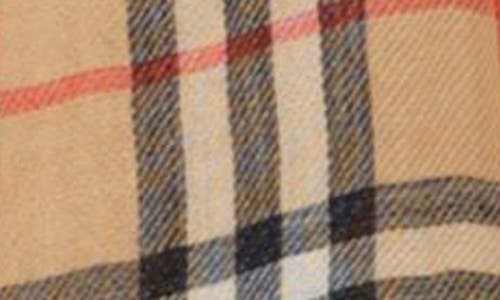 Shop Burberry Equestrian Knight Design Check Wool Scarf In Sand