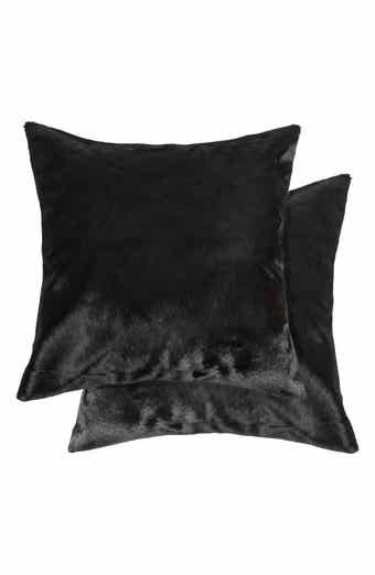 NATURAL Torino Cowhide Pillow - Set of 2 - 18" x 18" - Brown