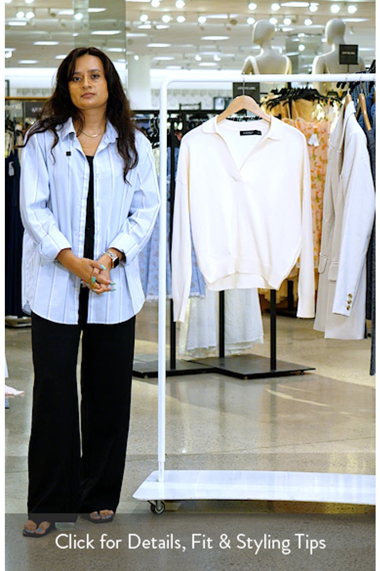 Relaxed Fit Cotton & Modal Polo Sweater video