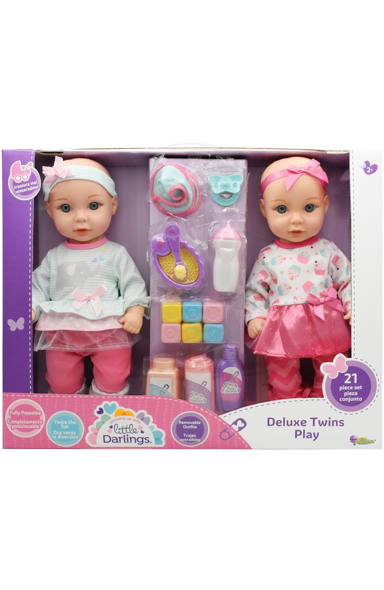 New Adventures Little Darlings Deluxe Twins Playset, Alternate, color, Multicolored