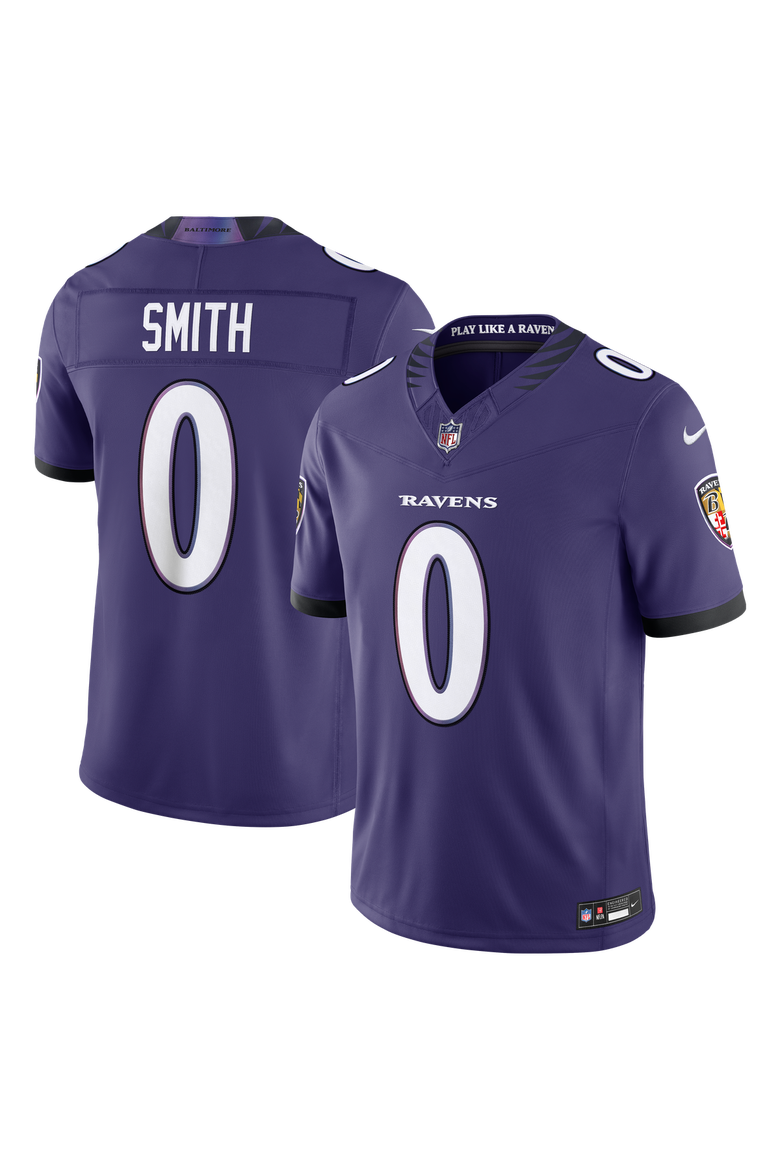 Men's Nike Roquan Smith Purple Baltimore Ravens Team Vapor F.U.S.E. Stitched Limited Jersey, Main, color, Purple