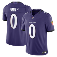 Nike Men's Nike Roquan Smith Purple Baltimore Ravens Team Vapor F.U.S.E. Stitched Limited Jersey