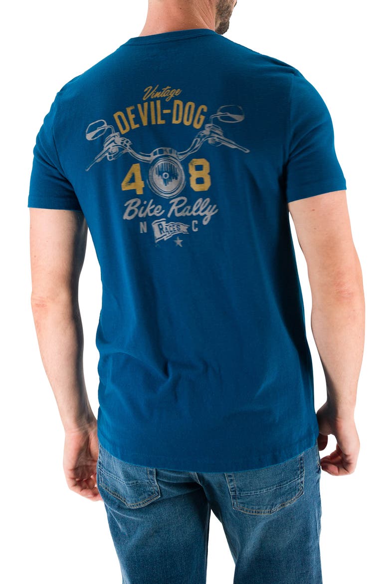 Bike Rally Graphic Tee, Alternate, color, COOL BLUE