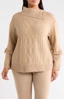Cable Fringe Sweater