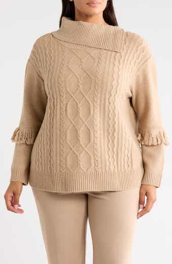Cable Fringe Sweater