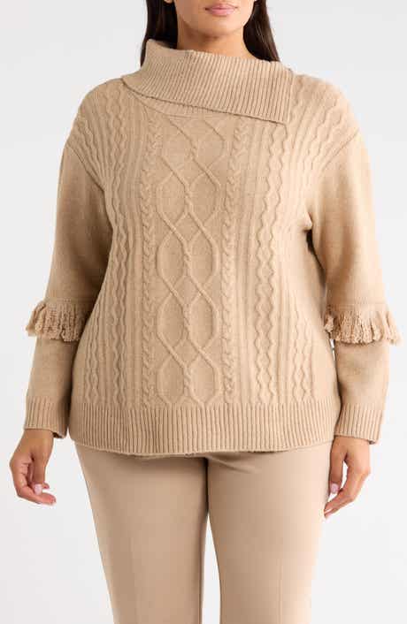 Cable Fringe Sweater