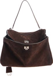 Balenciaga Medium Rodeo Suede Shoulder Bag