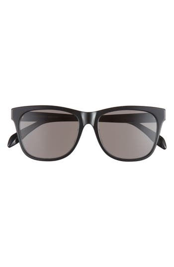 Alexander Mcqueen Mcqueen 56mm Square Sunglasses In Black Black Grey