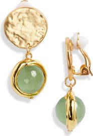 Karine Sultan Crystal Clip-On Drop Earrings