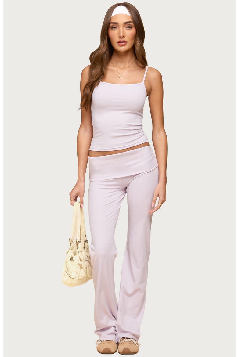 Oriane Foldover Flare Leggings, Alternate, color, LILAC