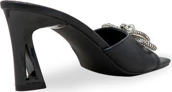 Arabella Rhinestone Bow Mule Sandal