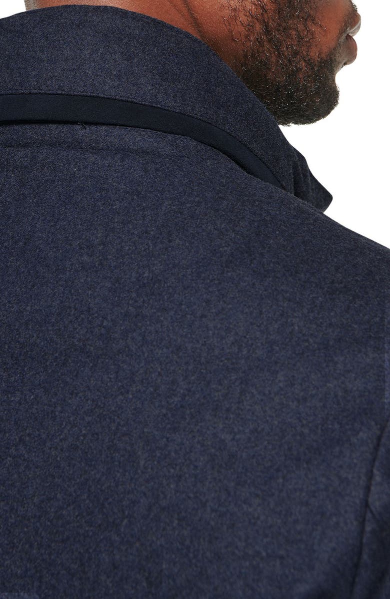 Norwegian Wool Slim Waterproof 750 Fill Power Quilted Down Coat with Packable Hood, Alternate, color, 