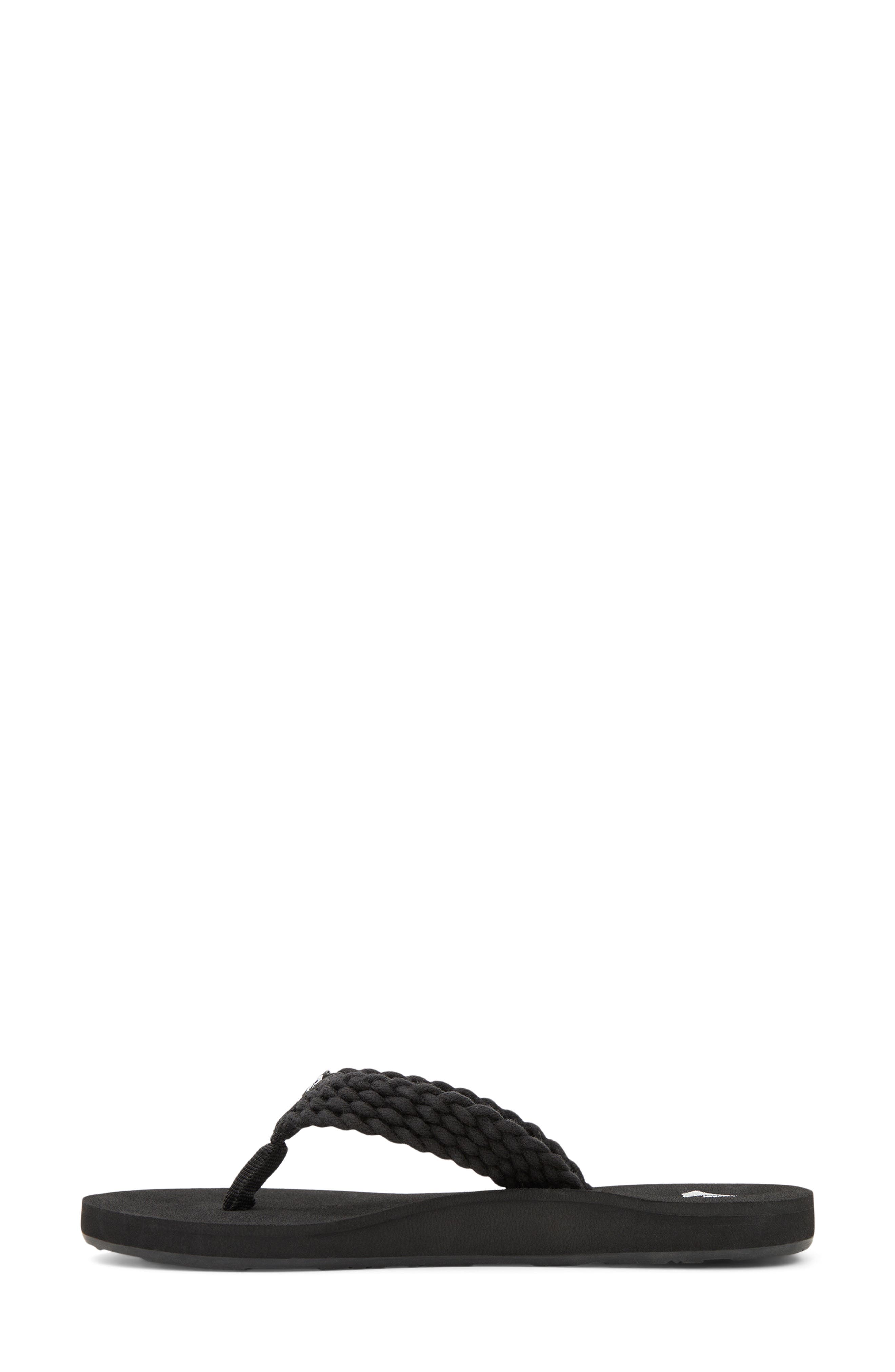 Roxy Porto IV Flip Flop, Alternate, color, Black