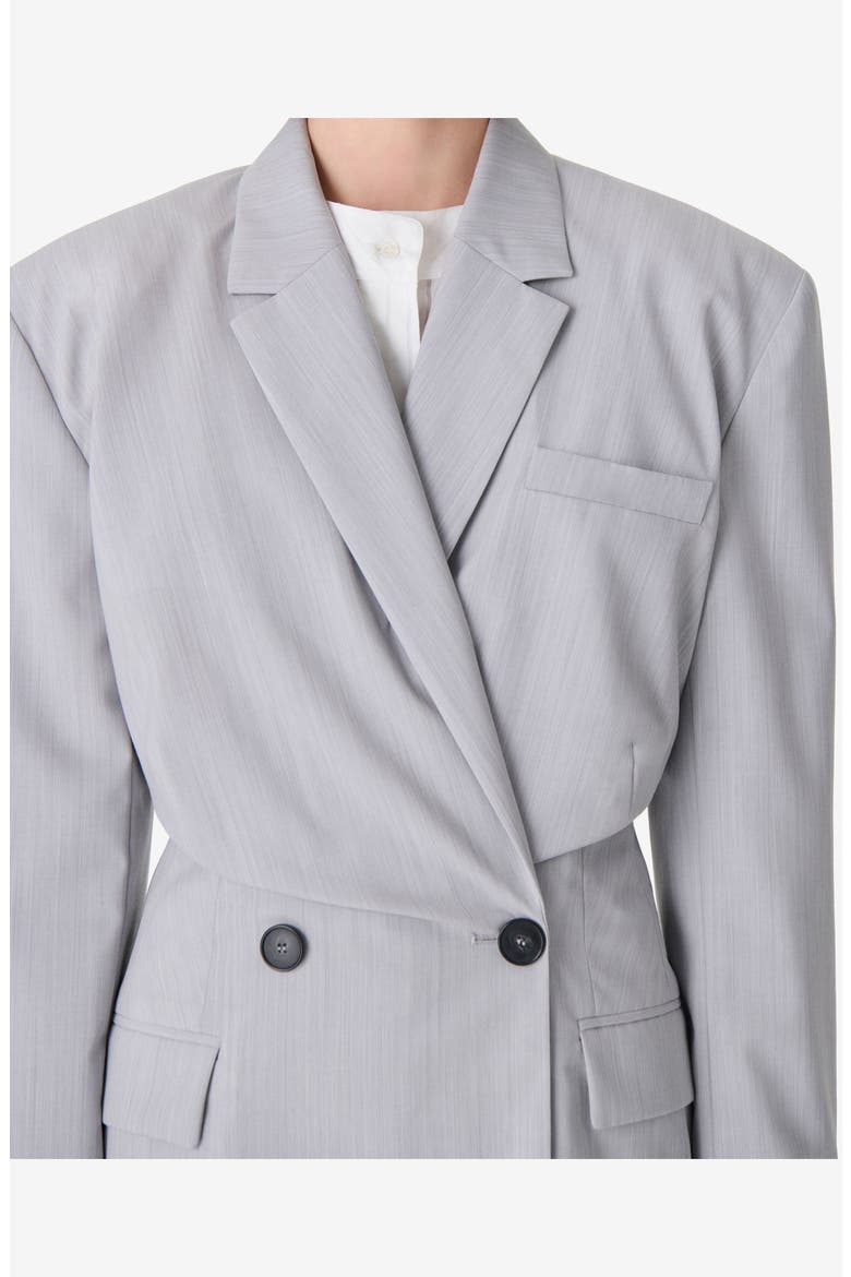 Sunrise Double-Breasted Blazer, Alternate, color, Steel Jersey