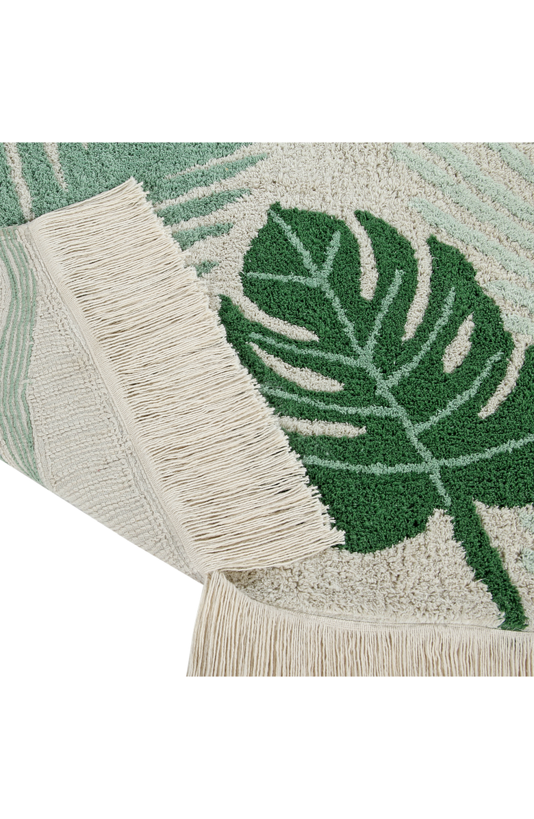 Lorena Canals Washable Rug Tropical Green, Alternate, color, Natural, Green, Medium Green